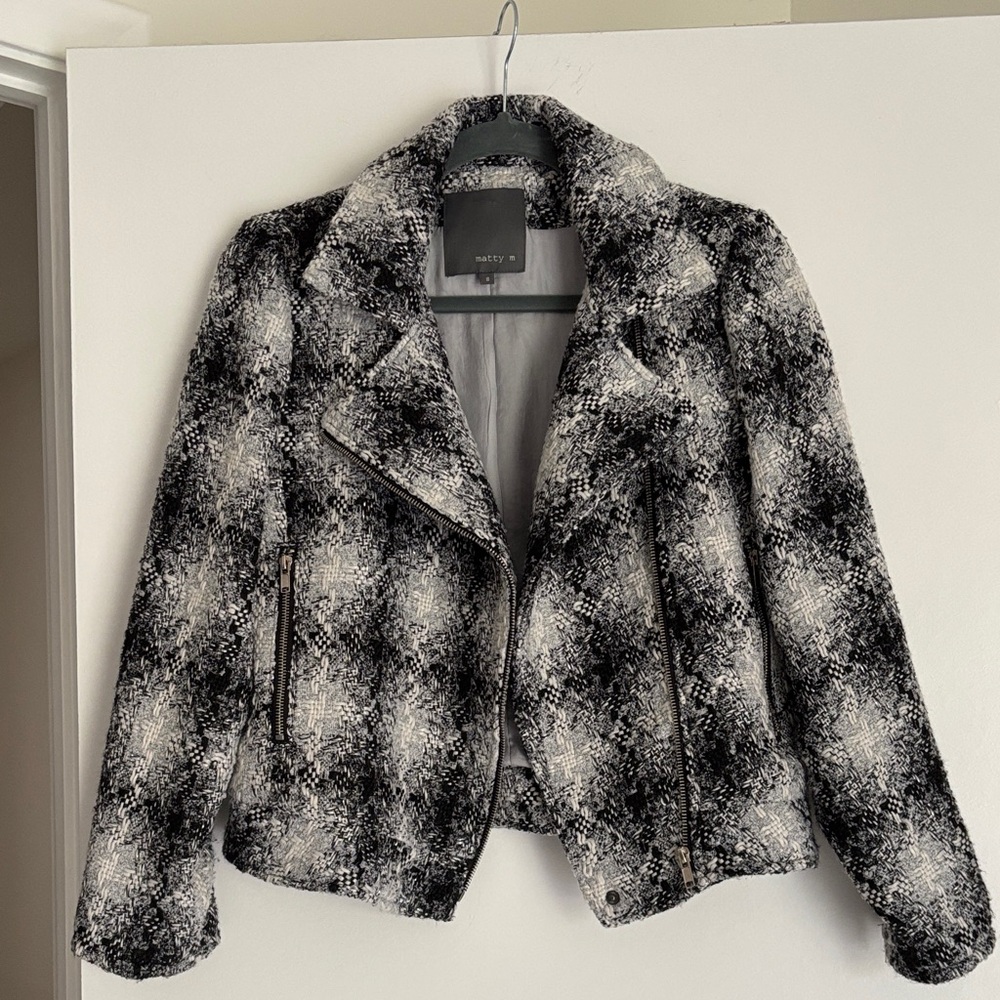 Matty M Black and White Teddy Jacket